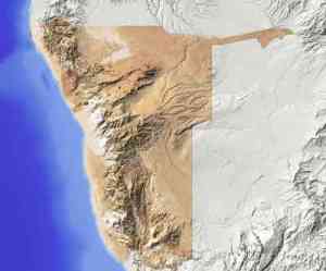 namibia topographic map 2